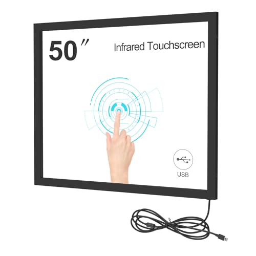 Ramka Dotykowa na podczerwień, Interaktywny Panel Dotykowy na podczerwień dla Edukacji, Digital Signage z Interfejsem USB, Nakładka Ekranu Dotykowego ze Stopu Aluminium (50 cali)