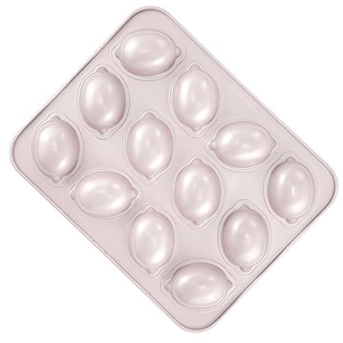 CHEFMADE Muffin Cake pan, 12-Cavity Non-Stick Lemon-Shaped Bakeware for Oven Baking (Champagne Gold)