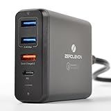 USB-C PD Desktop Charger, ZeroLemon 75W 4-Port PD Smart Charger with QC 3.0 for Apple, Samsung, Computers and More