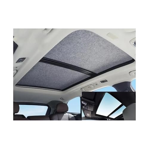 Car Sunroof Insulation Roof Visor Compatible for Toyota RAV4 XA50 2020~2025 2024 MK5 Anti-UV Electrostatic Adsorption Sky Curtain Sunshade(2Pcs Gray)