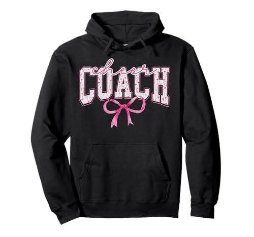 Cheer Coach Flower Coquette Bow Cheerleader Cheerleading Pullover Hoodie