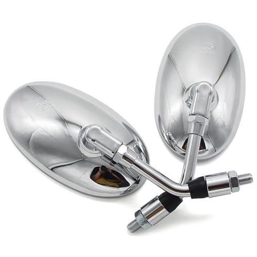 Espejos de aluminio plateados con alta resistencia para moto Shadow 5