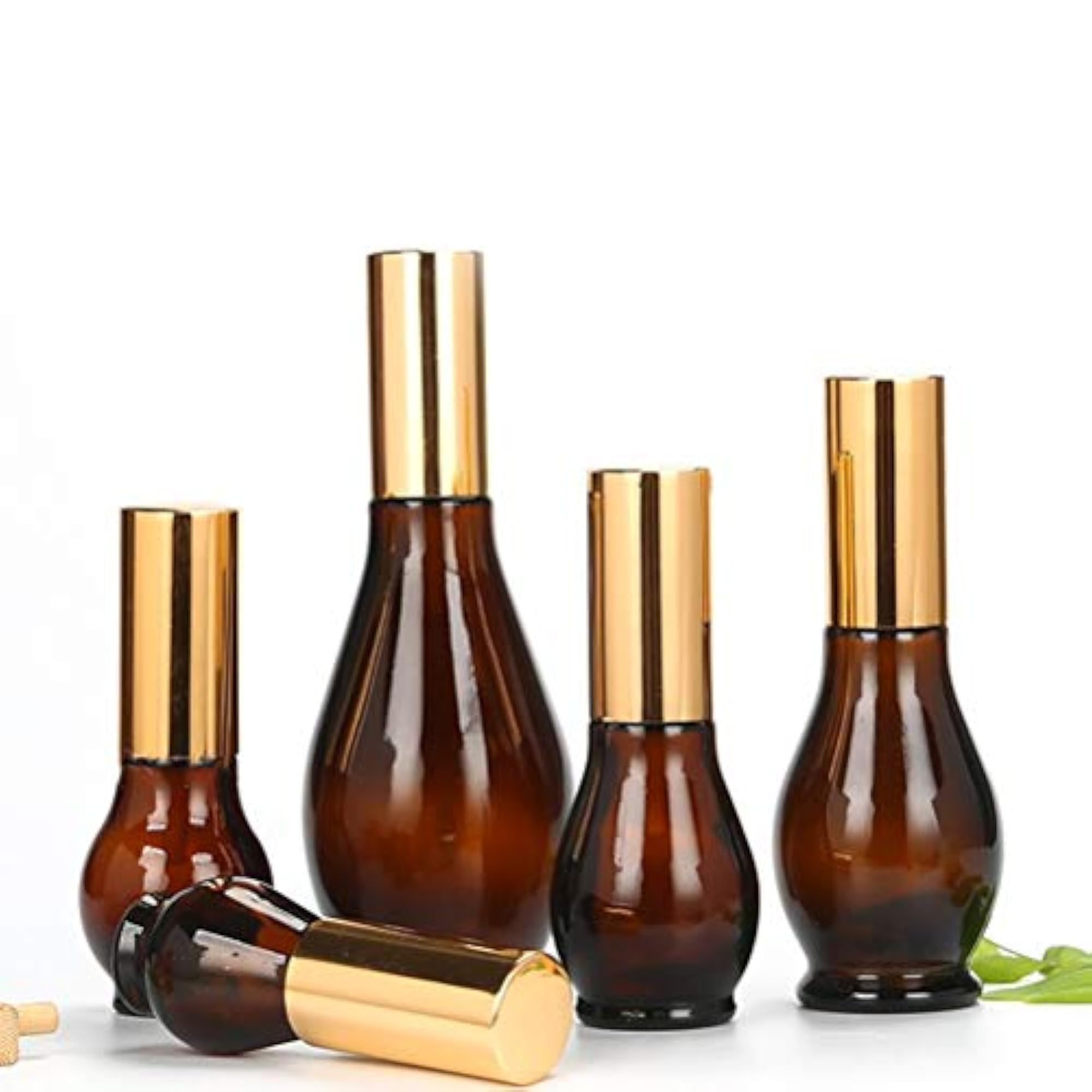 3Pcs 100ml Gourd Glass Spray Bottles for Makeup Storage