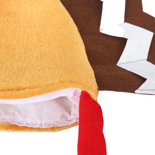Adult Thanksgiving Turkey Hat Dress Up Costume Hats Holiday Accessories | Funny Thanksgiving Turkey Hat, Lightweight Novelty Headwear for Thanksgiving Dress Up Party, Role Play and Carnival Cosplay - image 5