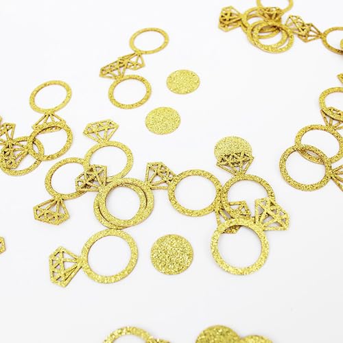 Image of Gold Wedding Confetti, 100 Pcs I DO Engagement (Pack of 2)