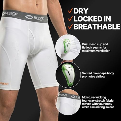 Image of Shock Doctor 221 Compression Short with BioFlex Cup