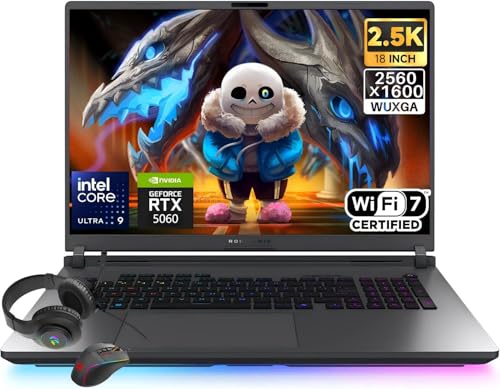 Image of ASUS ROG Strix G18 Gaming Laptop 2026, Intel 24-Core Ultra 9 275HX Up to 5.4GHz, GeForce RTX 5060, 18-inch 2.5K 240Hz Nebula Display, 32 GB DDR5, 1 TB SSD, Wi-Fi 7, Windows 11 Pro, W /Accessories