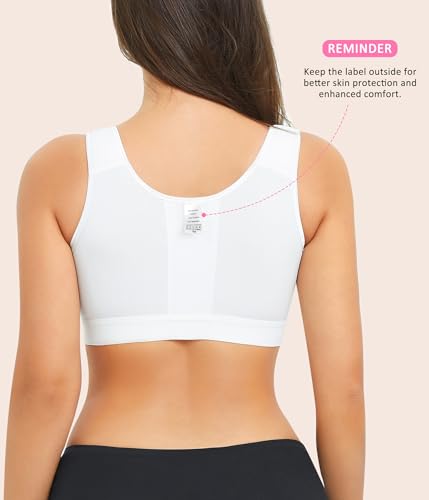Image of BRABIC Zip Front Closure Everyday Bras for Women Post Sugery Compression