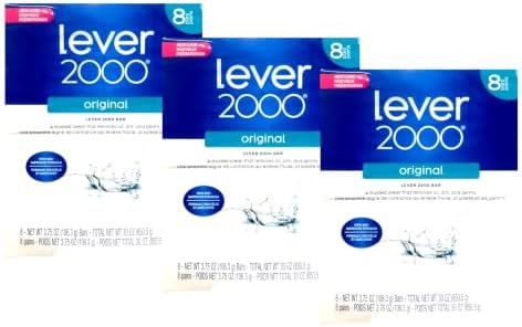 Lever 2000 Original Scent Bar Soap - 8 Bar Count, 3.75 oz Each (Pack of 3)