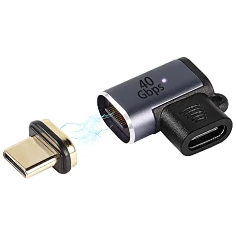 Adaptador USB C magnético QIANRENON 90° ángulo recto Cover