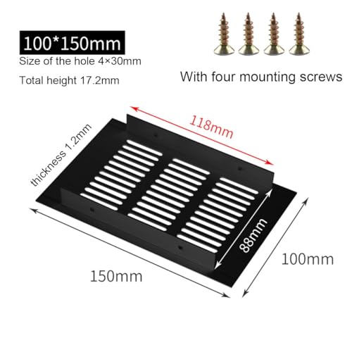Grilles de ventilation en alliage d'aluminium design pour dressing