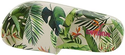 MUK LUKS Women's Pool Party Slide Sandal, Jungle, Medium | Image 1