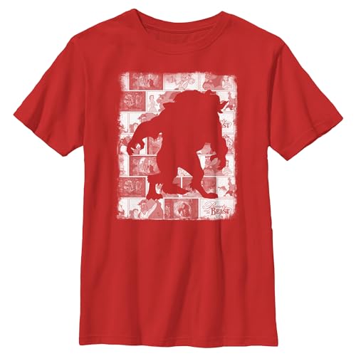 Boy's Beauty and The Beast Character Silhouette T-Shirt