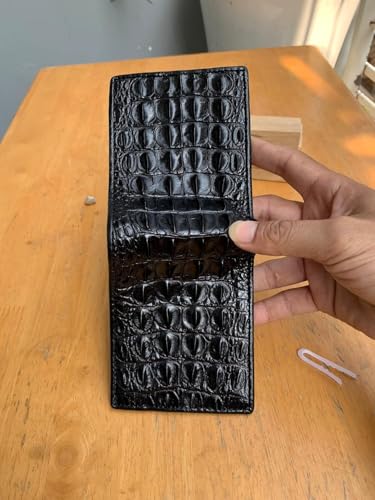 Genuine leather wallets men Alligator Wallet Men alligator Skin Wallets for Mens men wallet alligator mens alligator wallets (Black)2