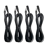 DC 12V Power Adapter Extension Cord Cable 4 Pack 10ft/3m 2.1mm x 5.5mm Power Adapter Supply Camera...