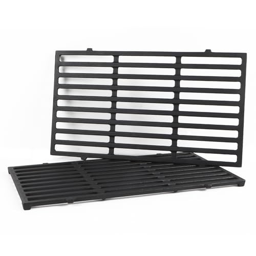 17.5 Inch 7637 Grill Grates Replacement for Weber Spirit & Spirit II 200 Series, Cast Iron Cooking Grates for Spirit E210 Spirit E220 Spirit S210, Spirit S220 with Front Control, 2-Pack