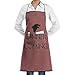 QIAOJI Delantal Unisex Adjustable Chef Apron with Pocket Dinner is Coming Bib Apron Kitchen Apron Adjustable Extra Long Ties for BBQ Baking and Cooking Black