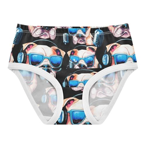 Joisal Funny Cool Bulldog Black Cute Panties Girl Girls Underwear Toddler Cotton Artistic Briefs Undies Kids 2t