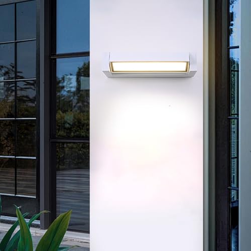 Apliques de pared exterior e interior lámpara LED moderna de pared IP65 blanca 7