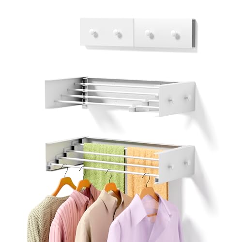 ZMBESUP Upgrade Laundry Drying Rack, 23.6" Drying Rack Clothing Wall