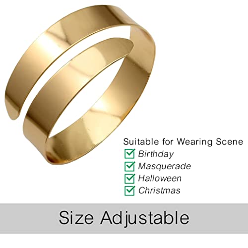 ALoveSoul Adjustable Gold Upper Arm Jewelry Cuff Bracelet Armlet Armband Bangle3