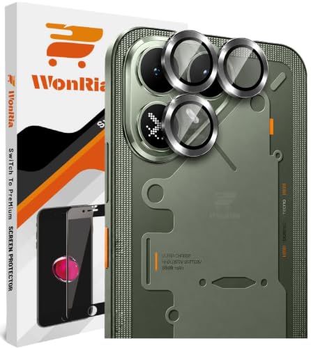 Image of WonRia Pack 3 - Camera Lens Protector Ring for Tecno Pova 8 5G Camera Aluminum Alloy Rings, Ultra-HD Metal Frame- Black