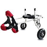 🌞 Einstellbares Design: Der Rollstuhl verfügt über einen voll einstellbaren Sicherheitsgurt, um dem Haustier optimalen Komfort und Mobilität zu bieten. Höhe, Länge und Breite des Rollstuhls sind einstellbar.