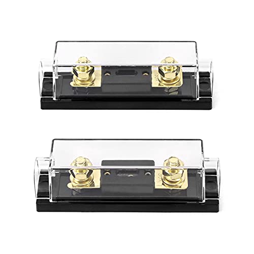 QWORK® ANL Sicherungshalter 0/2/4 Gauge mit 30 Amp ANL Sicherung, 2 Stück