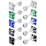 FIBO STEEL 5 pares de aretes de tuerca de acero inoxidable quirúrgico de titanio para mujeres y hombres, circonita cúbica 5A, hipoalergénicos, para orejas sensibles, Acero inoxidable, titanio