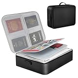 【Grande capacité, conception compartimentée】Sac de rangement (37 x 27 x 10 cm) : grande capacité, agencement multi-compartiments, organisation claire et intuitive : 4 poches en filet pour passeport ; 12 emplacements pour cartes, 4 compartiments pour clés USB et 1 séparateur ; 1 poche filet zippée et 1 séparateur ; 2 séparateurs et 1 poche filet ; 1 grand compartiment principal, vous permettant de trouver rapidement et facilement les documents dont vous avez besoin.