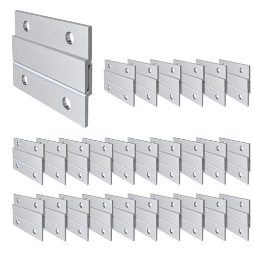 Image of French Cleat Picture Hanger, Aluminum Z Hanger Interlocking Wall Mounting Bracket Hardware Kit (2inch-30Pairs, No Screws Included)