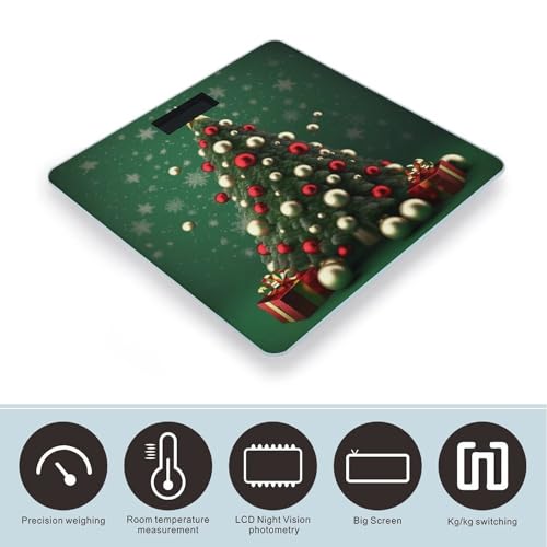 Báscula Digital de Baño con Diseño Navideño 400lb miniatura 3