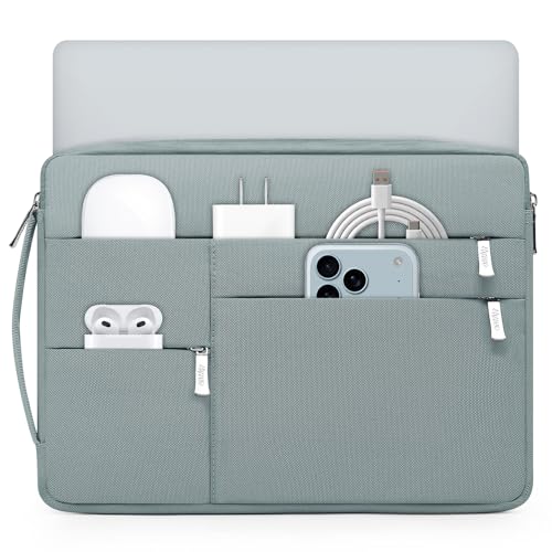 HYZUO 15-16 Zoll Laptop Hülle Tasche für MacBook Pro 16 M5/M4/M3/M2/M1 Pro/Max A3428 A3429 2026-2019 15 Surface Book Schutzhülle für 15 15 6 Dell HP Lenovo Asus Acer Samsung Aschblau