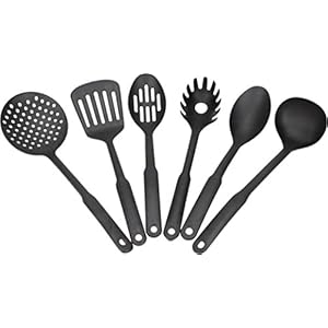 AVMART Nylon Kitchen Cookware Set Kitchen Accessories Gadgets – Spatula, Turner, Ladle, Spaghetti Server, Slotted…