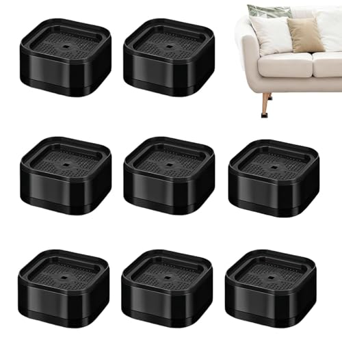 PHMING 8 Pièces Rehausseur Pieds de Lit Empilable, Rehausseur Meuble 3.5cm, Rehausseurs de Meubles Antidérapant, Diamètre Intérieur 5 cm, pour Chaises,...