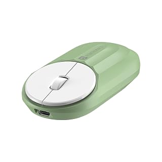 Portronics Toad 6 Bluetooth Wireless Mouse with 2.4 GHz USB Receiver, Multi-Device Pairing, Built in Battery, 1200 DPI Sensor(Green) - Amazon product rated Grade A