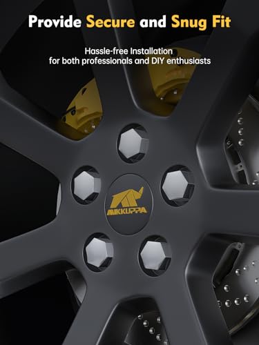 Image of MIKKUPPA M14x1.5 OEM Lug Nuts, Replacement for Chevy Equinox Malibu Impala, Dodge Charger Challenger Durango, Chrysler 300 Factory Wheel, Chrome 4PCS One-Piece 1.5 inch Tall Short Tire Nuts 611-330