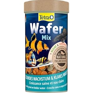 Tetra Wafer Mix – Fischfutter für alle Bodenfische (z.B. Welse) und Krebse, für gesundes Wachstum und Vitalität, 250 ml Dose