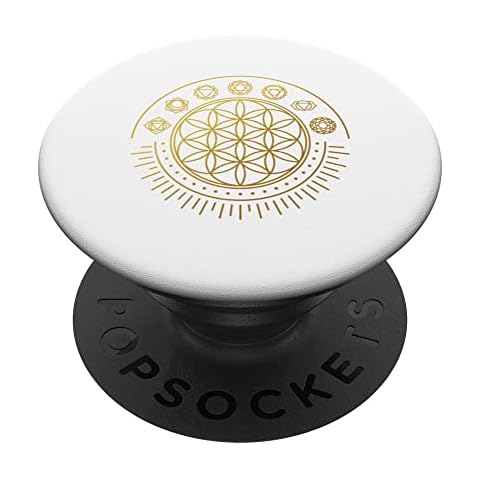 Golden Flower of Life Chakra PopSockets Swappable PopGrip Cover