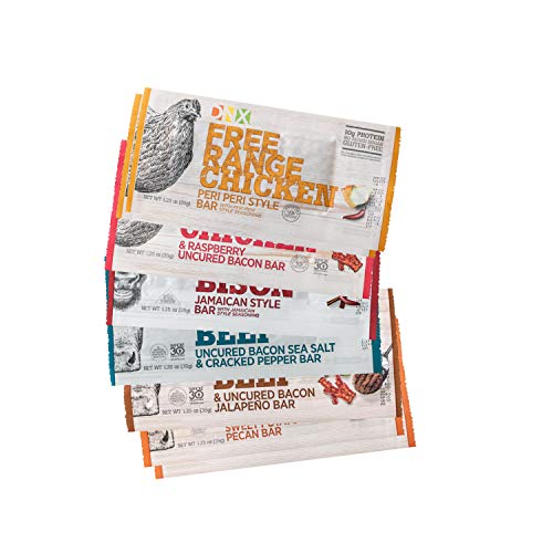 DNX Grass Fed Bison, Free Range Chicken, Grass Fed Beef Bars, High Protein