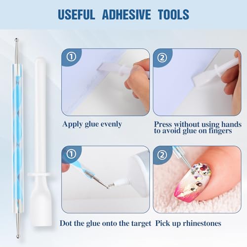 Fittdyhe 110 Ml B7000 Adhesive Rhinestones Glue For Crafts, B7000 Glue Clear Glue With Glue Spreaders And Dotting Pen Tool, Multipurpose Jewlery Glue For Fabric Diy Craft Makeup Shoes Jewelry Making Nail Art thumb #6