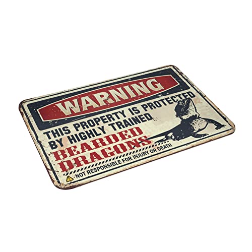 Tapis d'extérieur petit format 65x90 antidérapant avertissement humour - 4