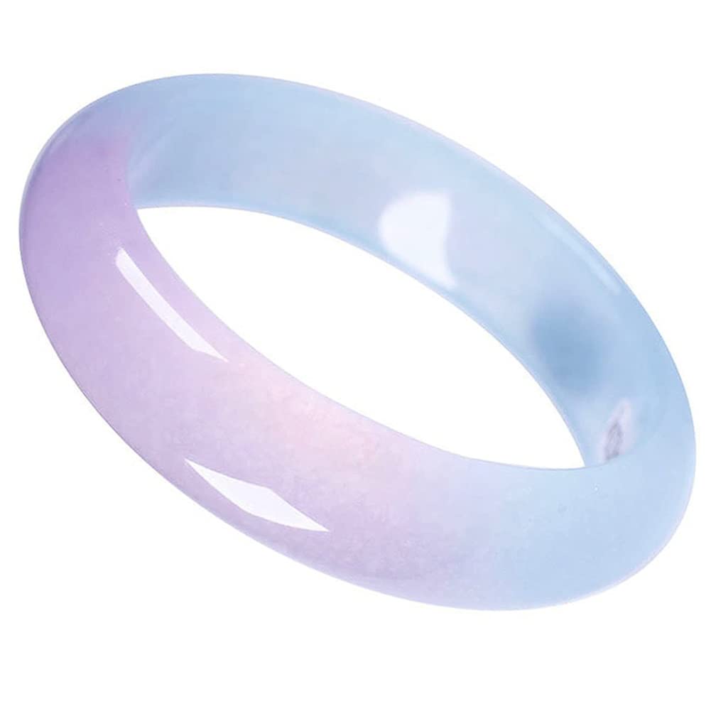 Bracelet en jade violet lavande de chine jonc agate naturelle cadeau d'anniversaire femme