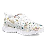 Buybai Kids Bowling Shoes White Alpaca Print Cute Girls Cheer Shoes Size 12 Boys Hiking Running Athletic Shoes Non Slip Sneakers