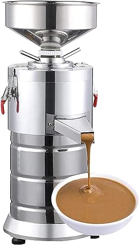 ZIRRFA Commercial Peanut Butter Maker, 1100w Grain Grinder Nut Butter Maker Machine with Low Noise Technology, 15kg/h Large Output 2850r/min, Stainless Steel Body and Fine Pulp, for Tahini Butter