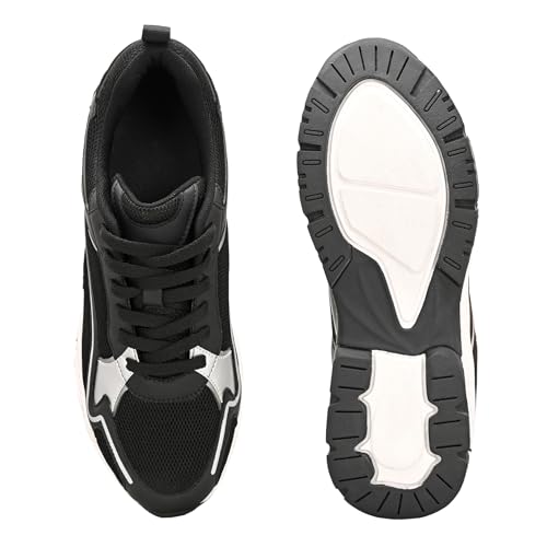 Image of Cruiser Men's Sneakers | Cushioned Insole Comfortable Shoes | Trendy & Stylish Modern Sneakers | Durable TPR Sole Casual Walking Footwear (2673)