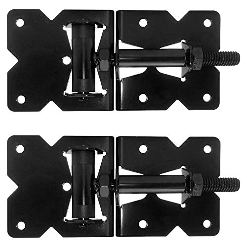 1 Pair - Economy Vinyl Gate Hinges Black - For Vinyl, Pvc Or Plastic Fencing. Vinyl Fence Gate Hinges W/Mounting Hardware #TOP11