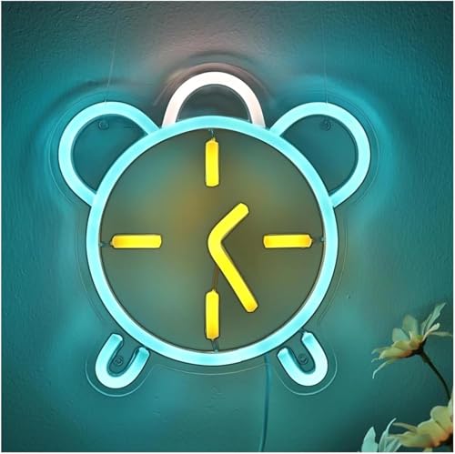 Enseigne lumineuse au néon murale horloge pour enseigne et variateur d'intensité de lumière