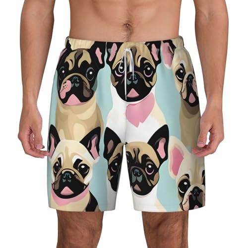 Short de bain respirant et léger pour homme motif chihuahua vêtement de plage à séchage rapide