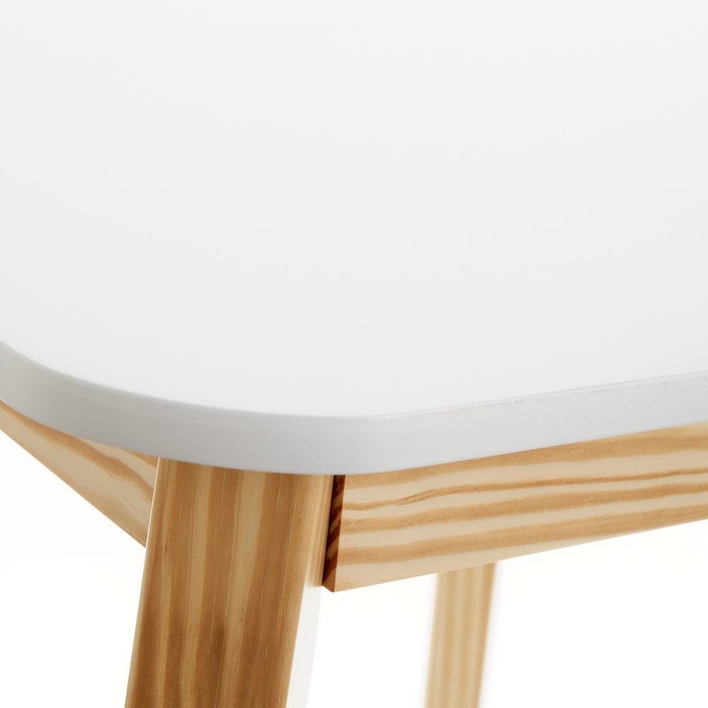 DRW Mesa Infantil de Madera MDF en Blanco y Natural
